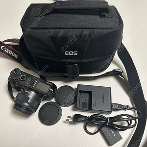 캐논 eos m6, 번들렌즈, 정품 충전기, 정품 배터리, 정품 스트랩, 가방