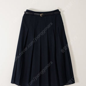 세이지먼트 NEW WOOL PLEATS SKIRT BELT SET Charcoal