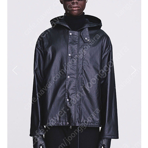 토니웩 Tonywack Oil Coated Hooded Parka / Matt Black / M 사이즈