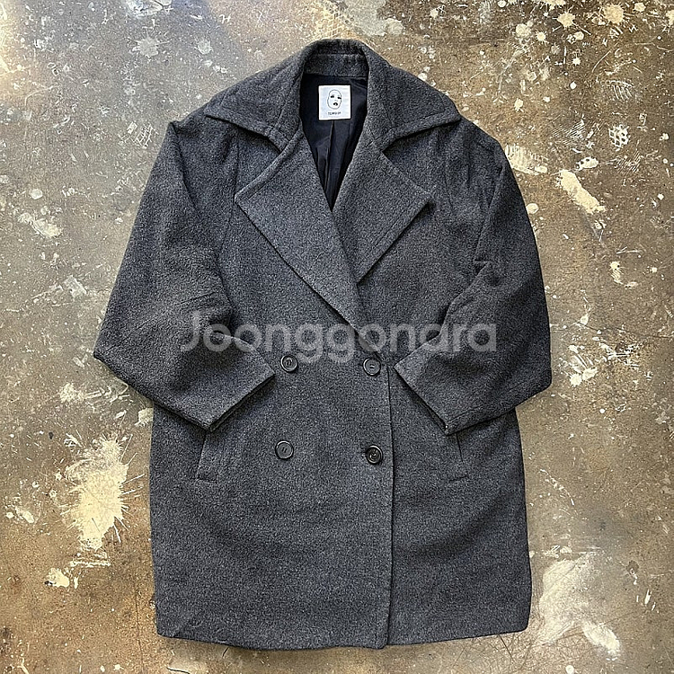 F) 톰보이 오버핏 코트 자켓 모직코트--0