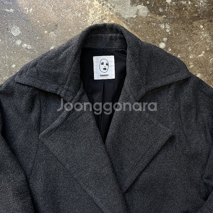 F) 톰보이 오버핏 코트 자켓 모직코트--1