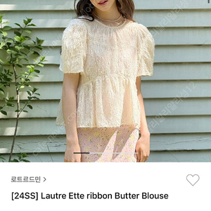 로트르드민 리본 버터 블라우스 / [24ss] Lautre Ette ribbon Butter Blouse