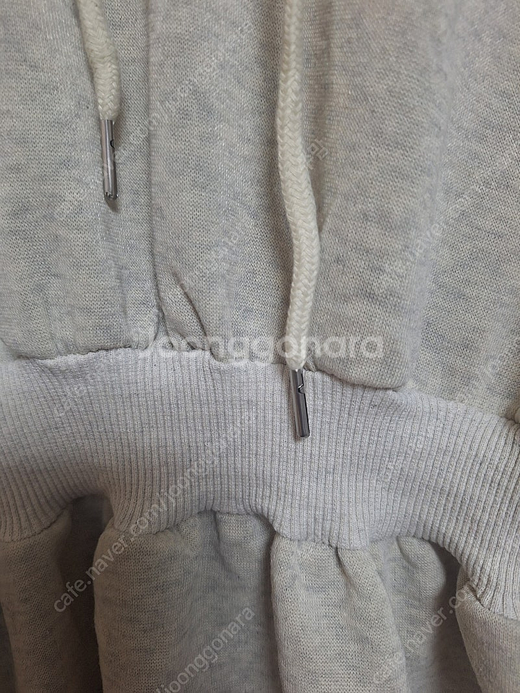 새상품 기모 후드 롱원피스(멜란지)--2