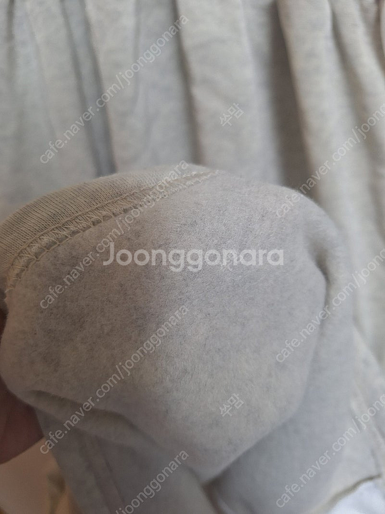 새상품 기모 후드 롱원피스(멜란지)--3