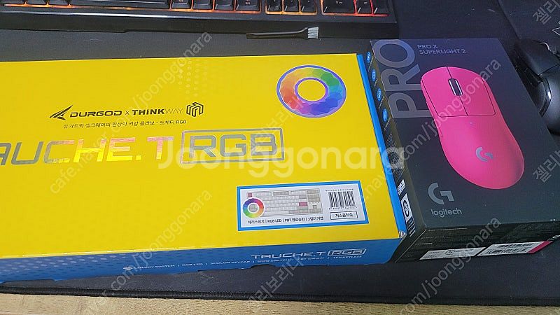 듀가드 저소음적축 텐키리스 rgb 지슈라2 레드 풀박 ...--0