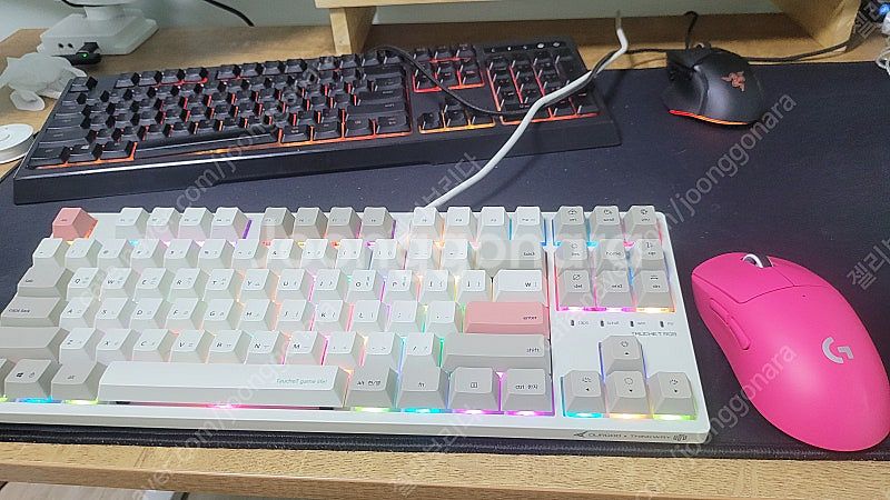 듀가드 저소음적축 텐키리스 rgb 지슈라2 레드 풀박 ...--8