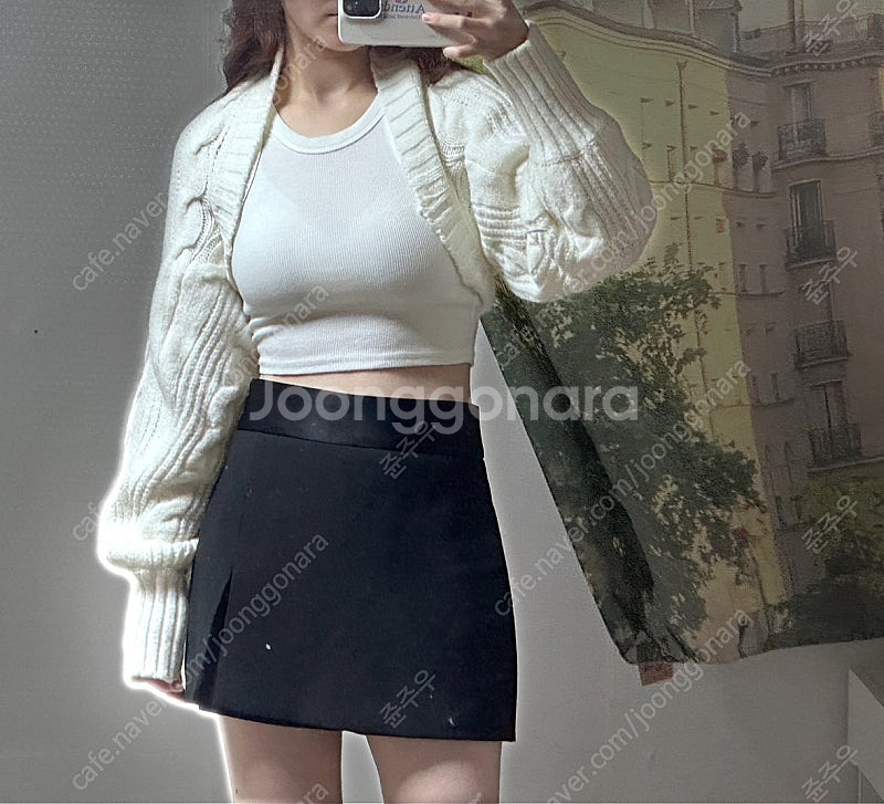 쓰리타임즈 버니 볼레로 아이보리 (실착1번)--1
