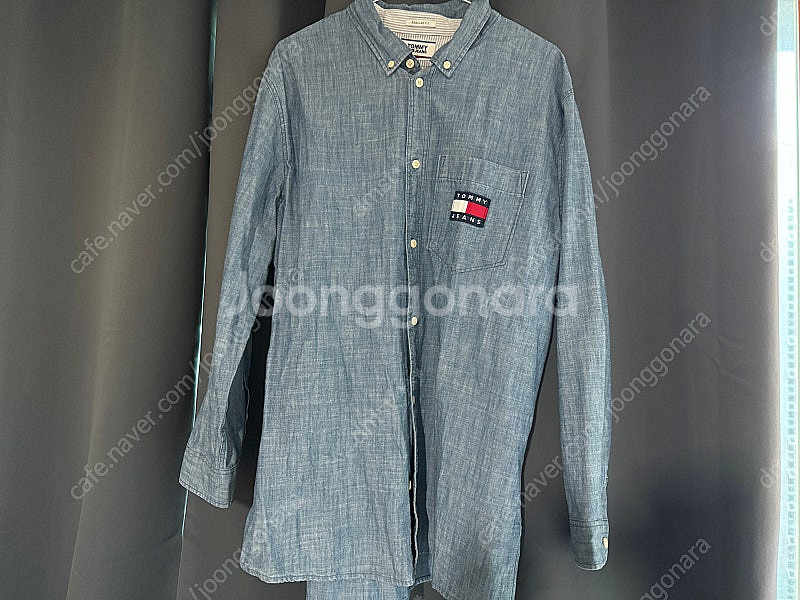 타미힐피거 빅로고 데님셔츠 XL--0
