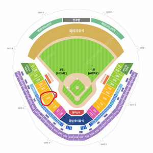 [한국시리즈 5차전] 기아타이거즈 VS 삼성라이온즈 3루 K8 120블럭(응원단상, 치어리더석) 2연석 양도