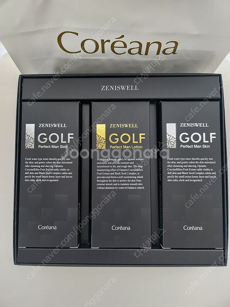 [새상품]남성화장품세트 골프퍼팩트 3종세트 쇼핑백--0