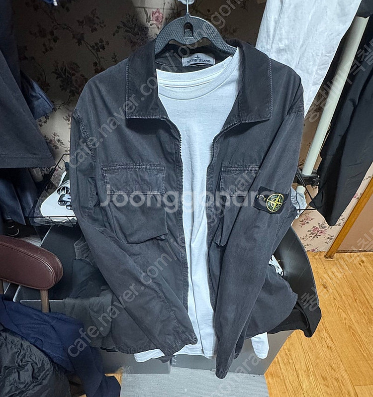 스톤 아일랜드 올드 이팩트 오버셔츠 XXL--0
