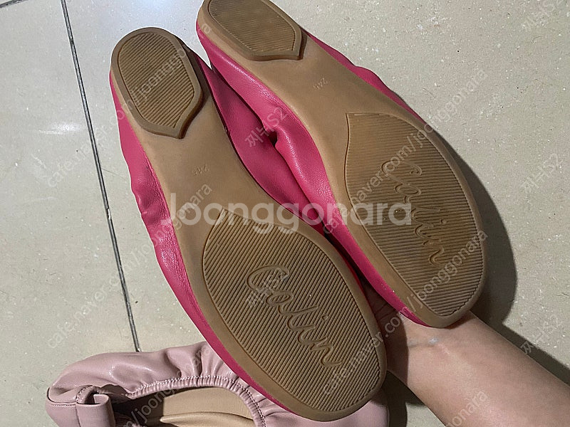 꺌랑 주름플랫 웨지 일반 두켤레일괄 245--2