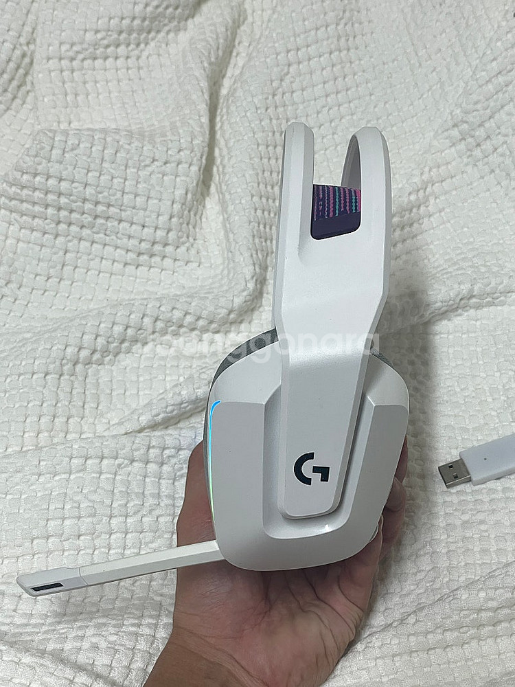 로지텍 g733 무선 헤드셋 (화이트) 사용감 x--2