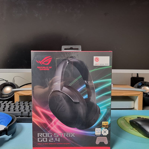 ASUS ROG STRIX GO 2.4 무선헤드셋 미개봉 새제품 게임용 유튜브 마이크 헤드폰