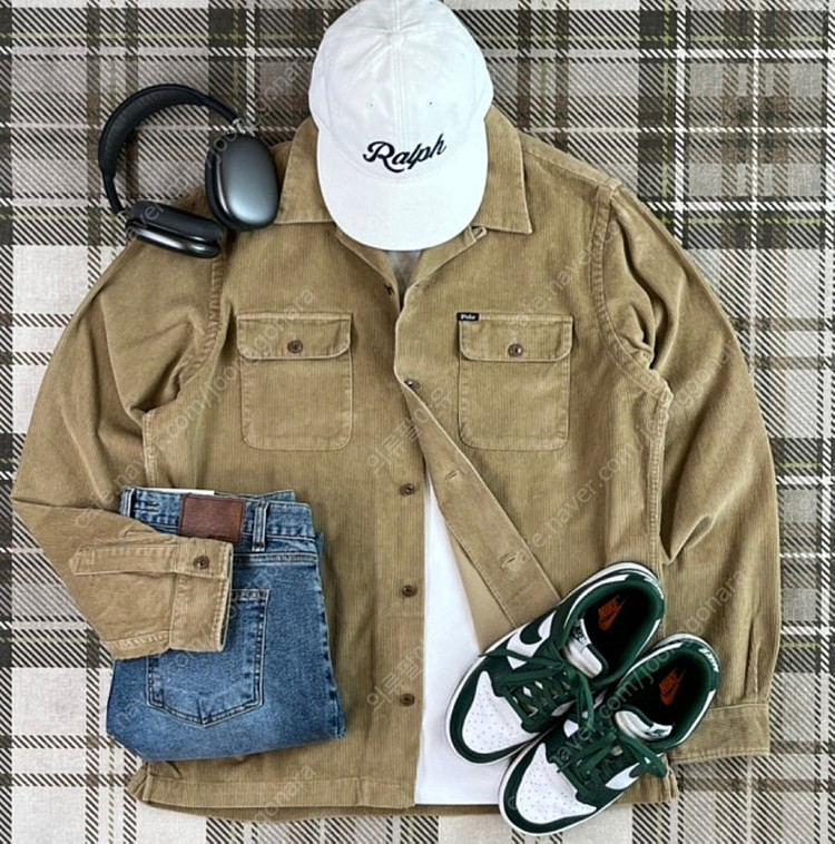 폴로 랄프로렌 클래식핏 23 코듀로이 아웃도어 셔츠자켓 M 판매 이미지