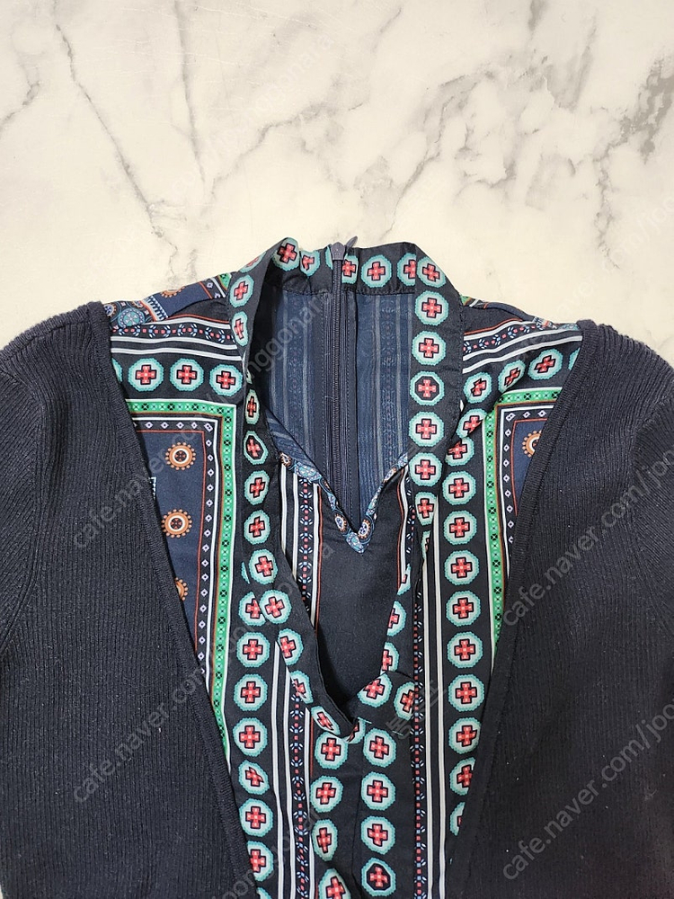 [수입의류] 니트쉬폰원피스 S사이즈--4