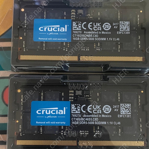 노트북램 마이크론 크루셜 DDR5 5600 16GB *2 (32GB)