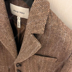 앤드유 클래식 울 자켓 AND YOU SHOREDITCH Classic wool jacket (Brown herringbone)