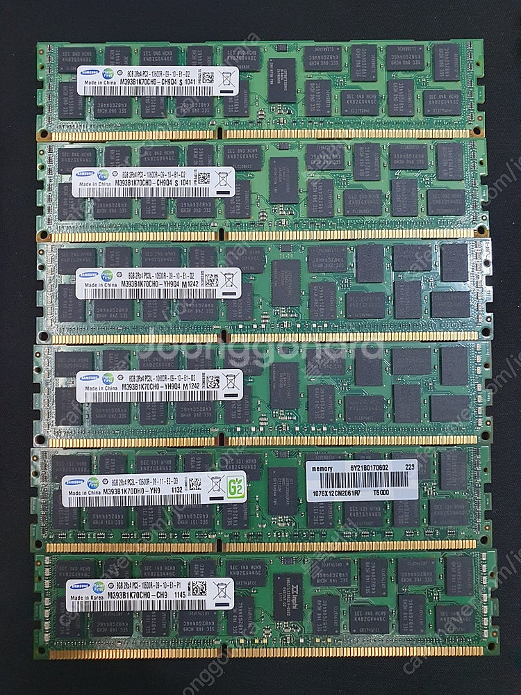 서버용 삼성 PC3L 10600R 메모리 팝니다.--1