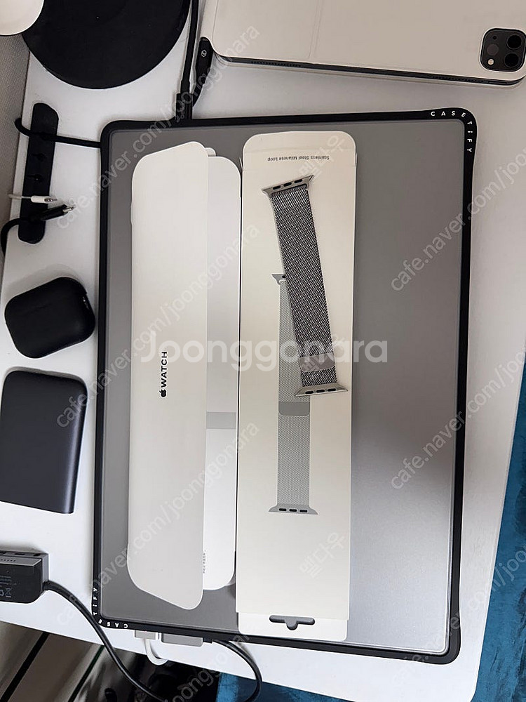 정품 애플워치 스트랩 44mm밀레니즈루프실버, 49mm...--0