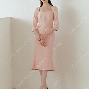 BAU Bride And You 브라이드앤유 square neck semi mermaid dress / Salmon pink / 사이즈0 / 348,000원 -> 170,000원