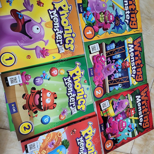 phonics monster 4권&workbook4권+ writing monster 3권