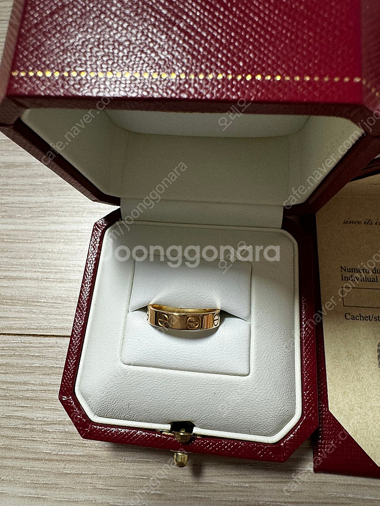 까르띠에 러브링 4mm 50호--2