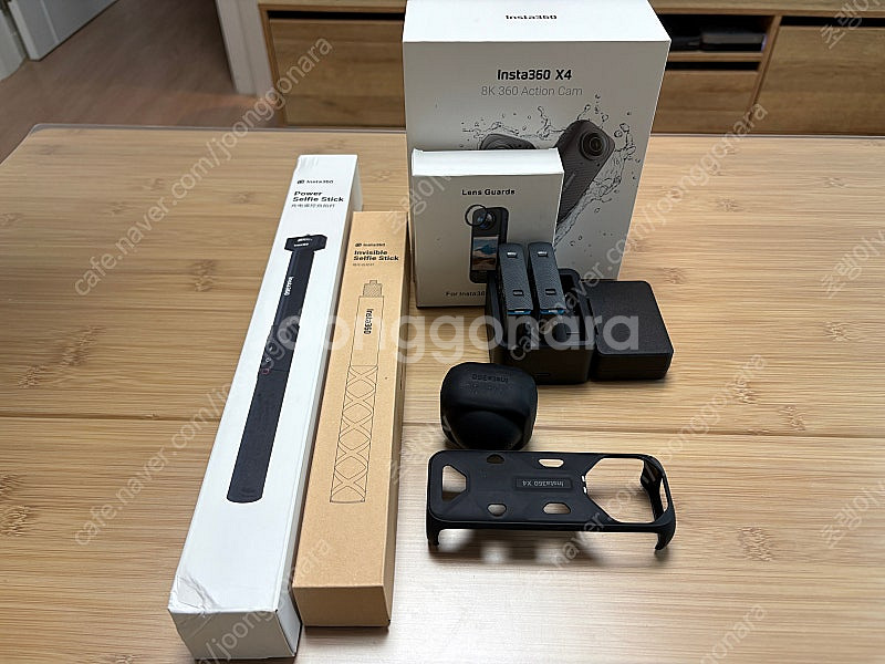 인스타 360 X4(세트키트) + 파워셀피스틱+추가배터...--7