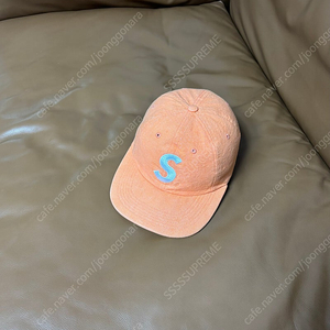 Supreme 슈프림 오렌지 S로고 6패널 볼캡 모자 (Washed Orange)