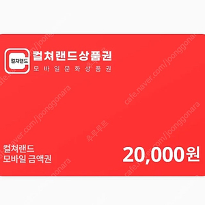 컬쳐랜드 20000원