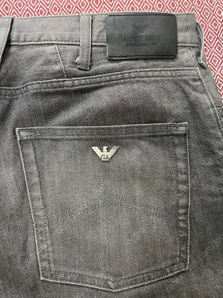 알마니 진 다크 그레이 슬림핏 5포켓 데님 30사이즈 이미지