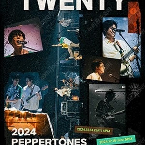 2024 PEPPERTONES CONCERT 〈TWENTY〉 R석 명당자리 티켓 판매합니다