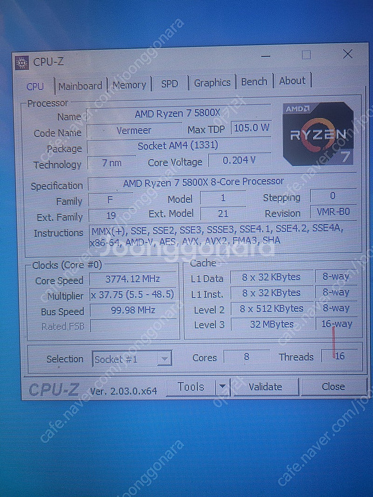 라이젠7 5800x 컴퓨터 팝니다--5