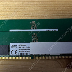 하이닉스 DDR5-5600Mhz A다이 램 no언락제품 32GBx2 64GB 판매합니다