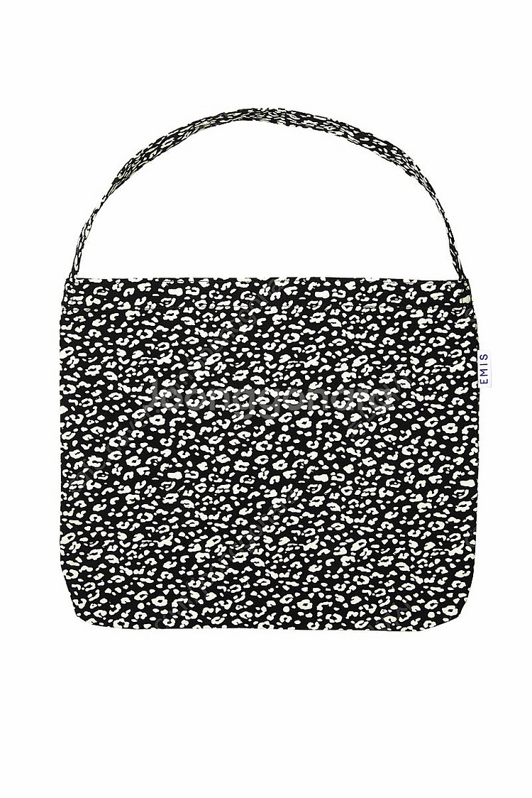 이미스 22Y 레오파드 코듀로이 에코백 블랙 (미개봉 새상품)--1