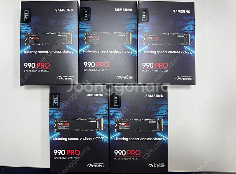 [미개봉] 삼성전자 990PRO 4TB 국내정품 5개--0