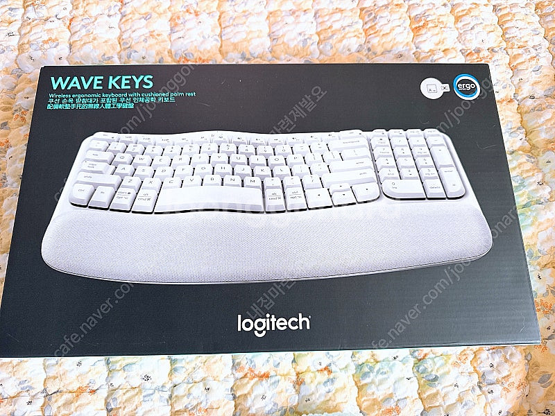 로지텍 wave keys 인체공학 키보드 풀박스 택포--0