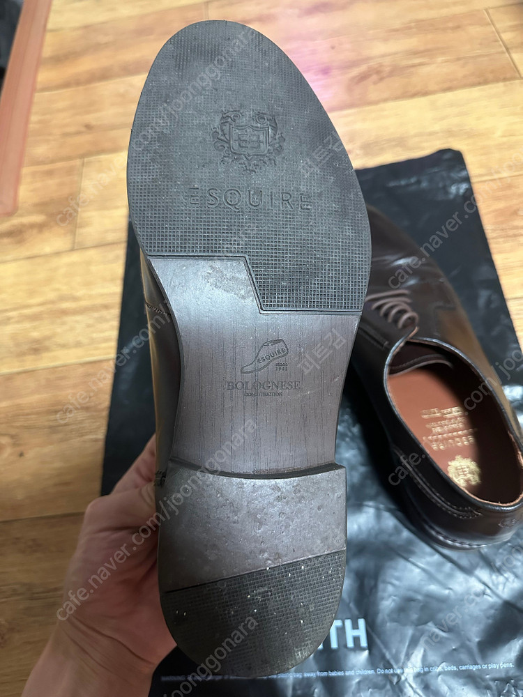 에스콰이아 남성 윙팁 브라운 정장구두 260mm 이미지