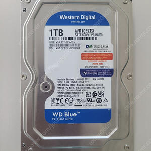 WD 하드디스크 1테라 HDD 1tb (PC용) 보증기간남음