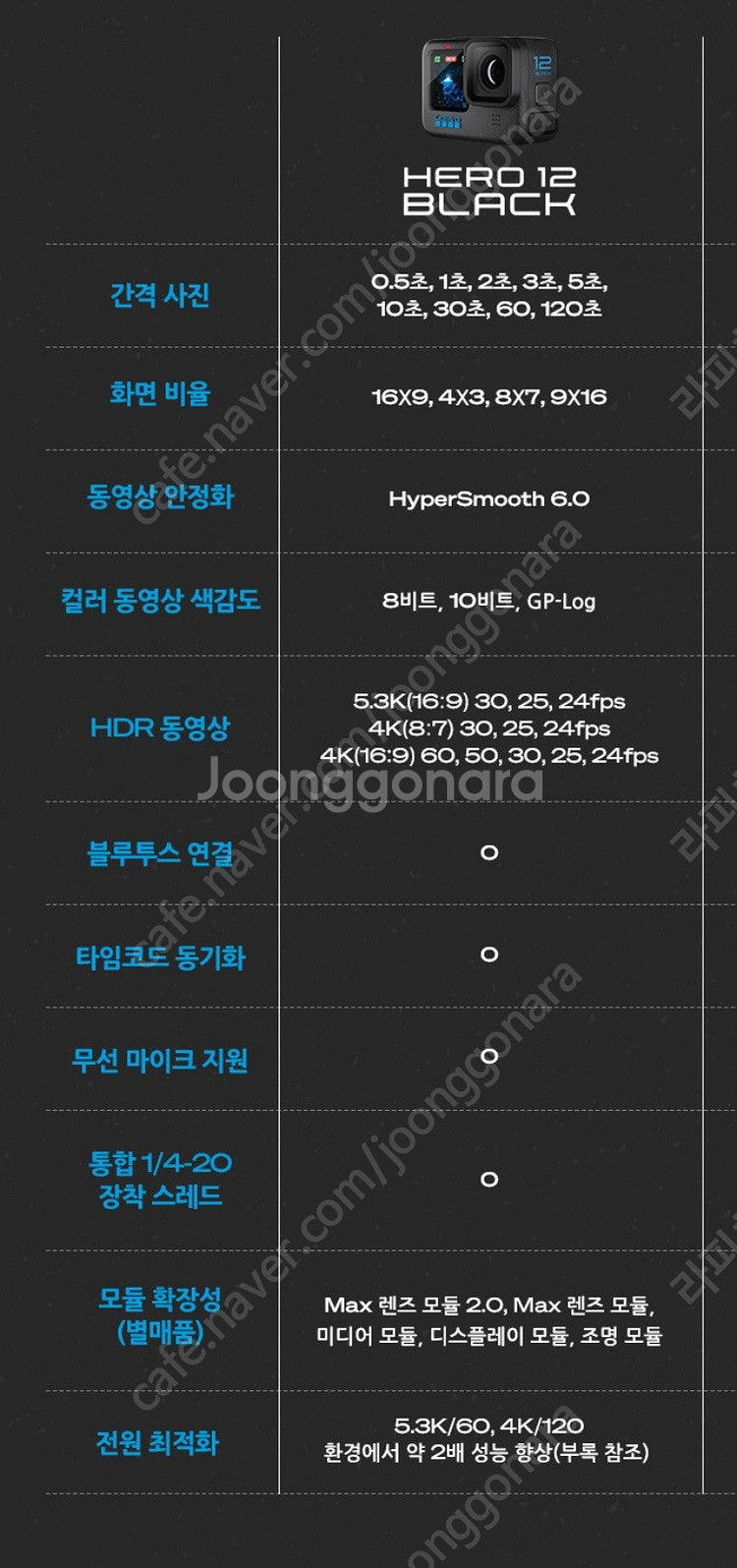 고프로 12 블랙 미개봉 새상품 +헤드스트렙--5