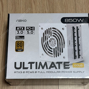 미개봉 앱코 ULTIMATE GX850 80PLUS골드 풀모듈러 ATX3.0 화이트 팝니다.