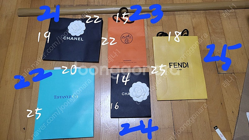 명품쇼핑백 디올 샤넬 구찌 펜디 호카 살로몬 파타고니아...--5