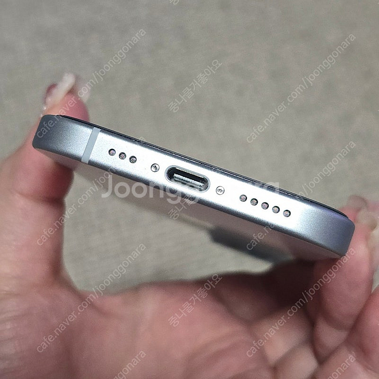 (쿨거80) 아이폰15 128블루 배터리100 풀박--3