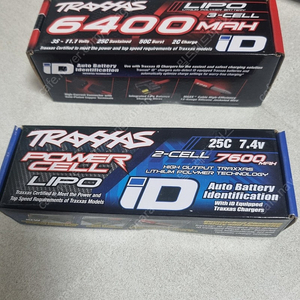 트랙사스 순정 리포 3셀 6400 MAH, 2셀 7600 MAH 미개봉 신품 (Traxxas Lipo)