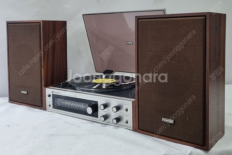 빈티지 TOSHIBA 스테레오 AM/FM 리시버 전축--0