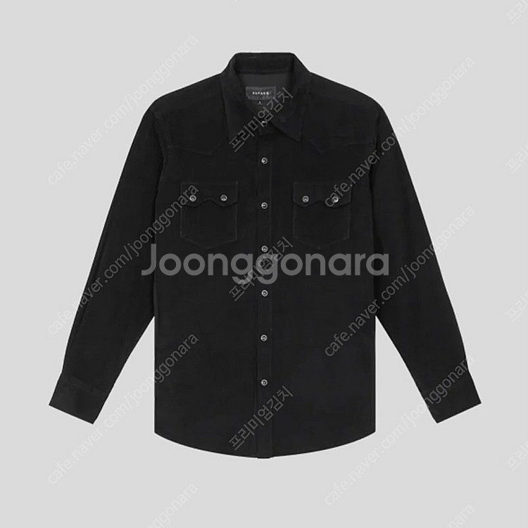 (M) 세비지 블랙 코듀로이 웨스턴 셔츠--2
