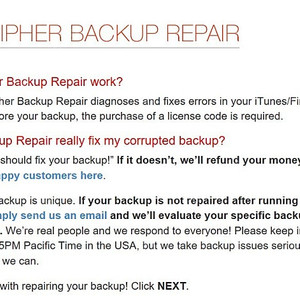 Decipher Backup Repair 아이폰 백업 복원 프로그램 1회 사용권 판매