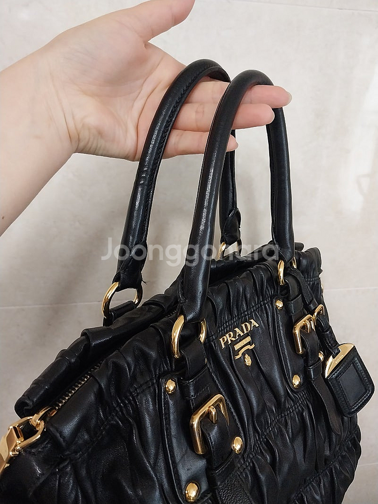 (정품)프라다 PRADA 고프레 레더 가죽 투웨이백 토...--1