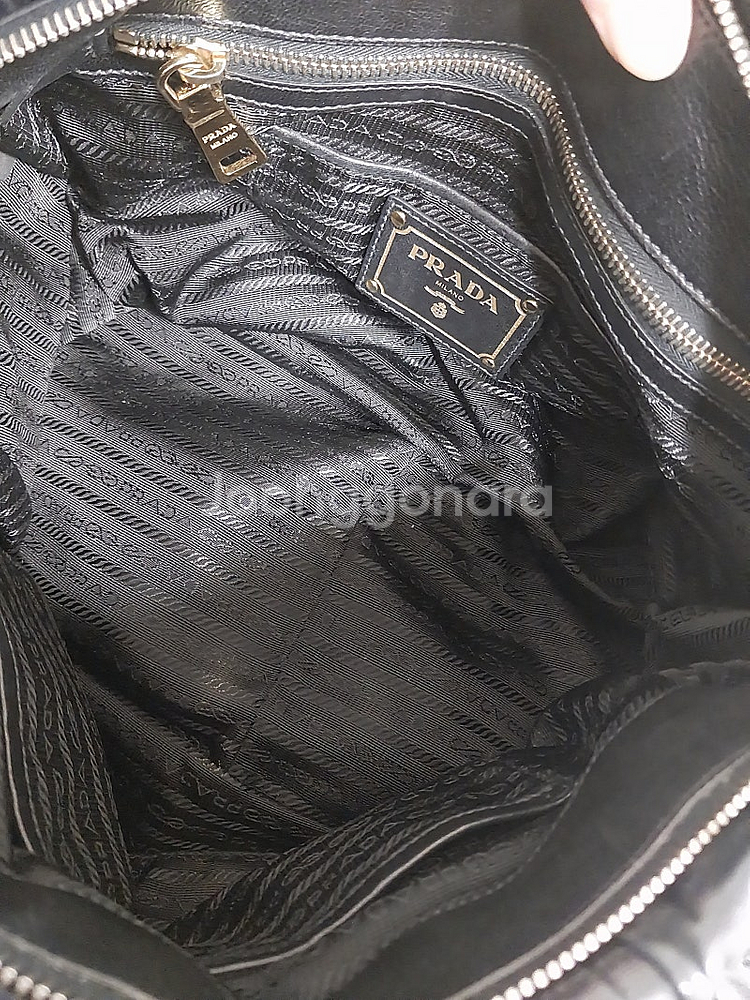 (정품)프라다 PRADA 고프레 레더 가죽 투웨이백 토...--5