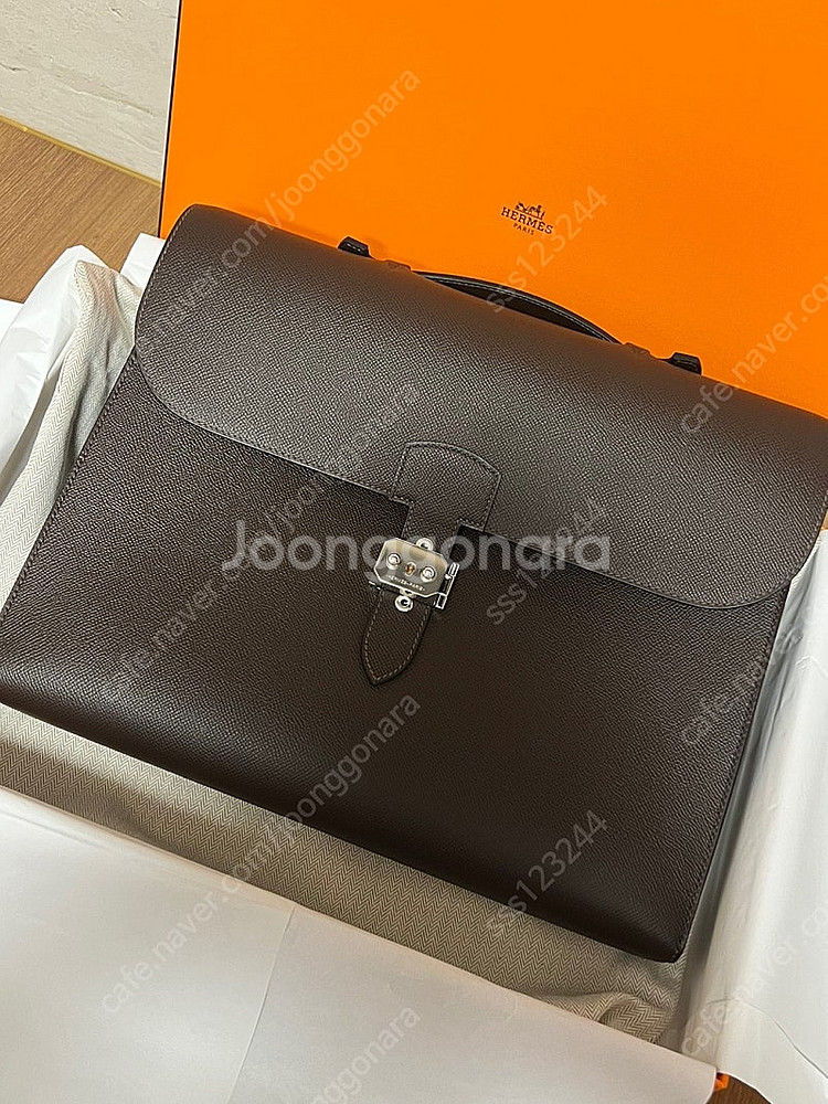 에르메스 삭아데페슈 브라운--0